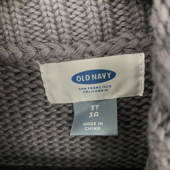 Old Navy Poncho Cowl Neck Girls Size 3T Gray Pullover NEW - Picture 5 of 7